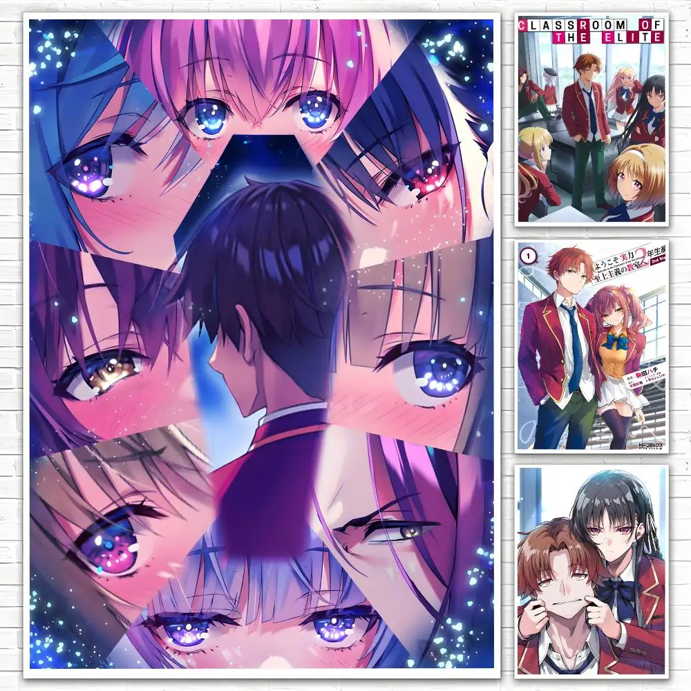 Anime Classroom of the Elite Poster Poster All-match HD Waterproof Self-Adhesive Wall Art Sticker For Home Bedroom