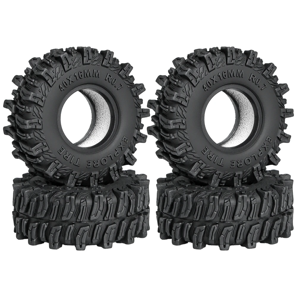 1/30 Rc Crawler Tires 46mm 0.7in Soft Rubber All Terrain Tyres For 1/30 Rock Mud Car Axial Scx30 Ascent-32 Tires Upgrade Parts