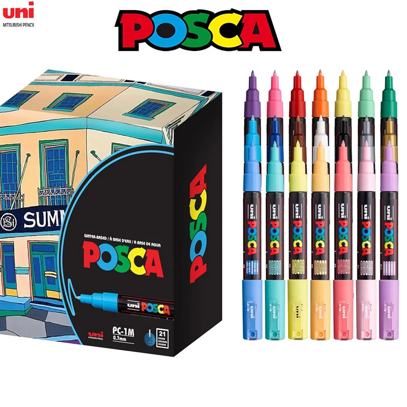 Posca 36 Cores PC-1M: A Melhor Opção para Pintura Detalhada com Ponta Fina de 0,7 mm