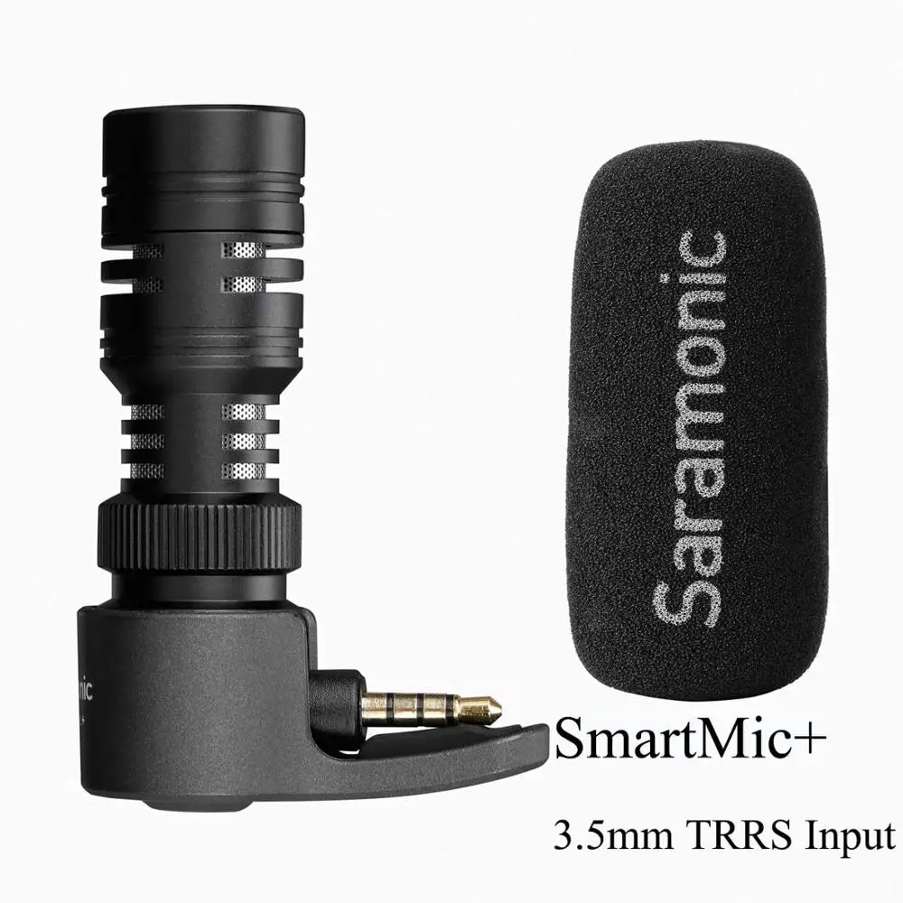 Saramonic SmartMic + Di/UC Type-C ميكروفون اتجاهي مع رغوة الزجاج الأمامي للهواتف الذكية IOS آيفون 13 11 7 7 plus أندرويد