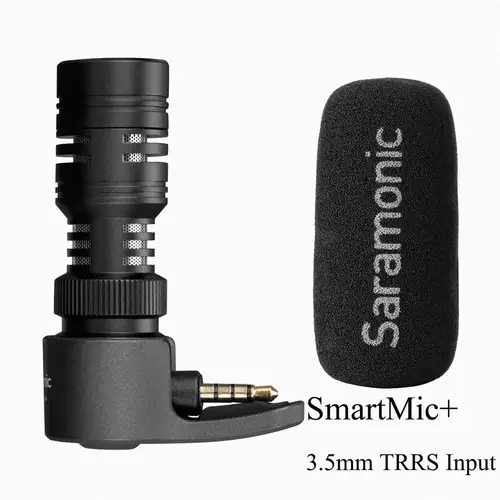 Imagen 2 del producto Saramonic-micrófono inteligente + Di/UC tipo C, dispositivo direccional con parabrisas de espuma para IOS, iPhone 13, 11, 7, 7 plus, teléfonos inteligentes Android