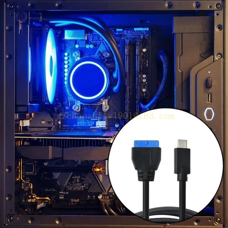 

Extension Cable 5Gbps Data Transfer Type C Male to IDC20P Female Front Panel，for Computer Motherboard Accessories