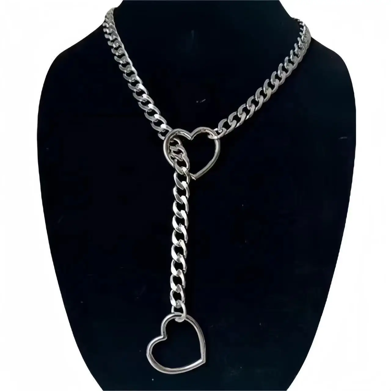 2024 New Love Geometry Titanium Steel Necklace Simple And Versatile Street Auction Men'S And Women'S Necklaces