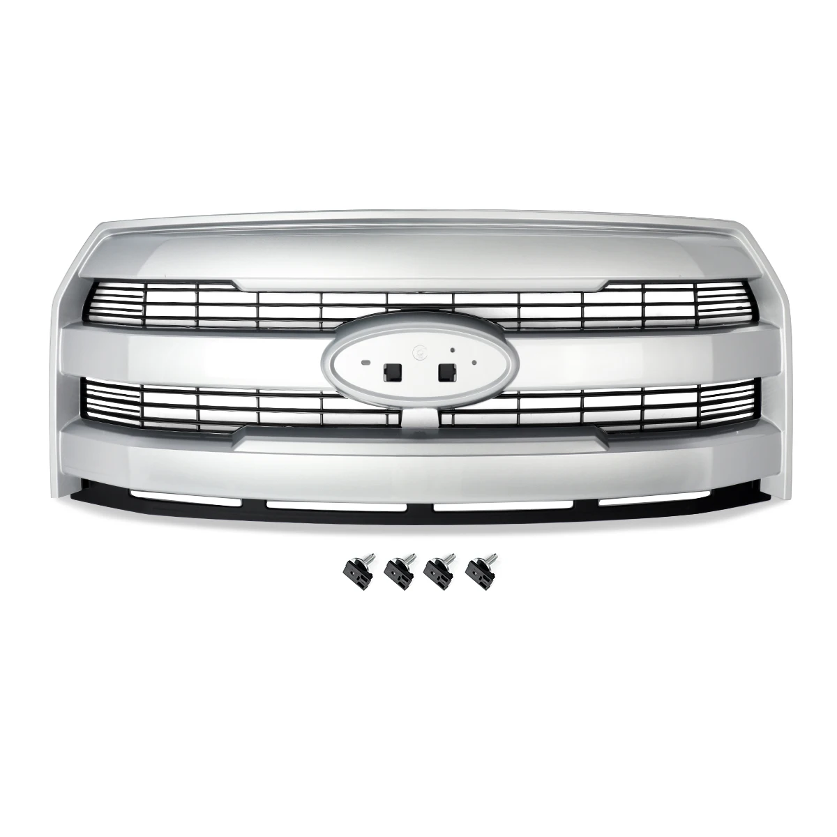 Lariat Style Front Bumper Grill For 2015 2016 2017 Ford F150 F-150 Front Radiator Mesh Grille with Camera Hole 8 Color Available