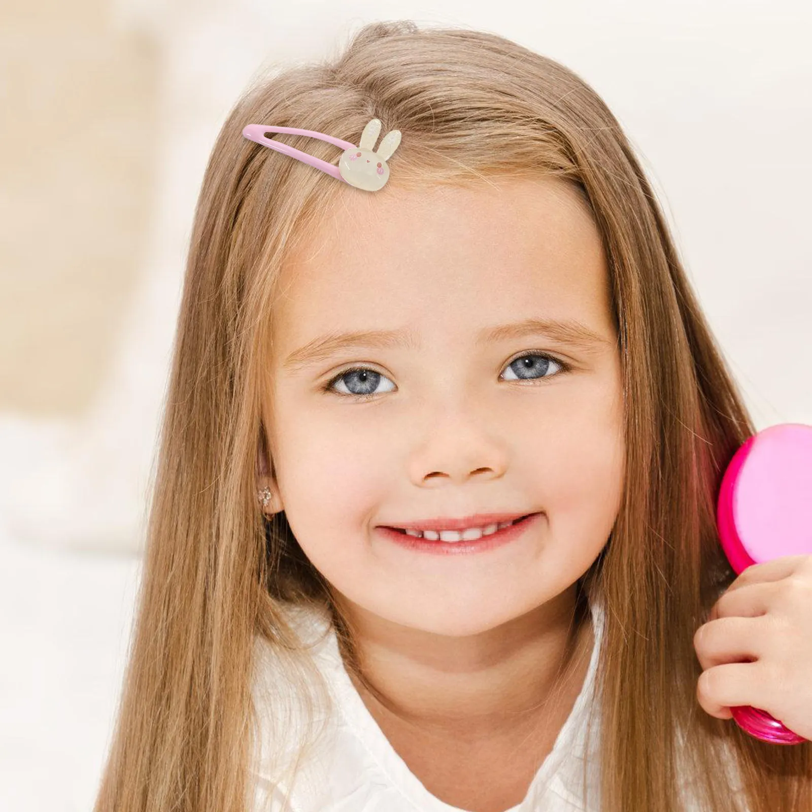 

6Pcs Little Girls Hair Clips Cute Heart Cloud Rabbit Barrettes Children's Snap Hair Accessories Valentines Day Girls Hairpins