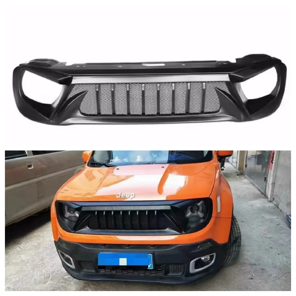 

2025 New Update Front grille Renegade for Jeep for wrangler 2018-2024 Car parts J9151