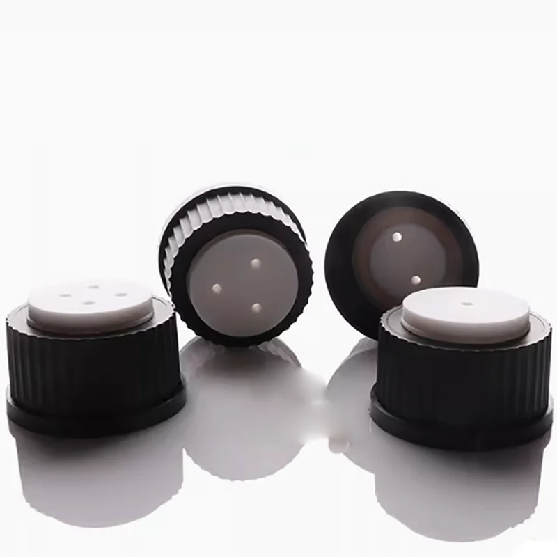 Tappo per bottiglia di fase mobile in plastica GL45 Tappo per bottiglia per cromatografia liquida Tappo per bottiglia solvente resistente alle alte temperature