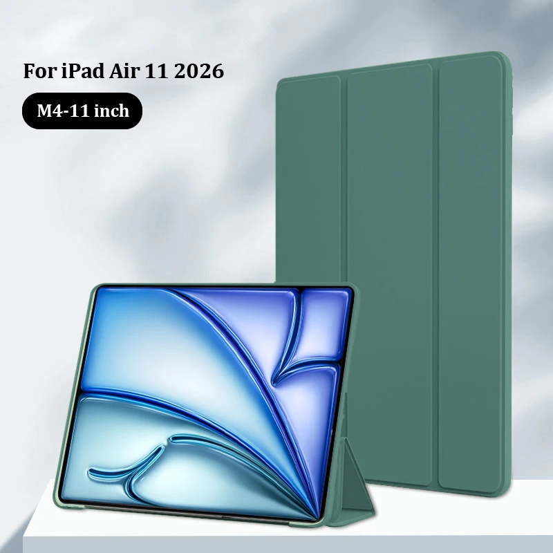 

Чехол для iPad Air 11 M4, 11 дюймов, трехсекционный, из искусственной кожи, с мягкой задней панелью из ТПУ, подставка, чехол-накладка для iPad Air 11 2026