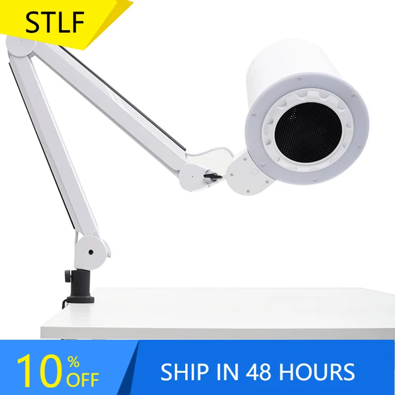 

STLF230W Профессиональный полировщик для ногтей, тихий, мощный, Aspirapolvere с цветной светодиодной подсветкой, настольный пылесборник для ногтей