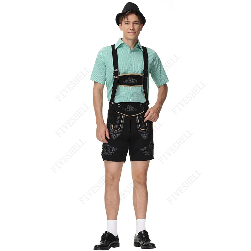 2025 Trajes de desempenho de bar de boate de Halloween Roupas de cerveja masculinas da Baviera Festival alemão