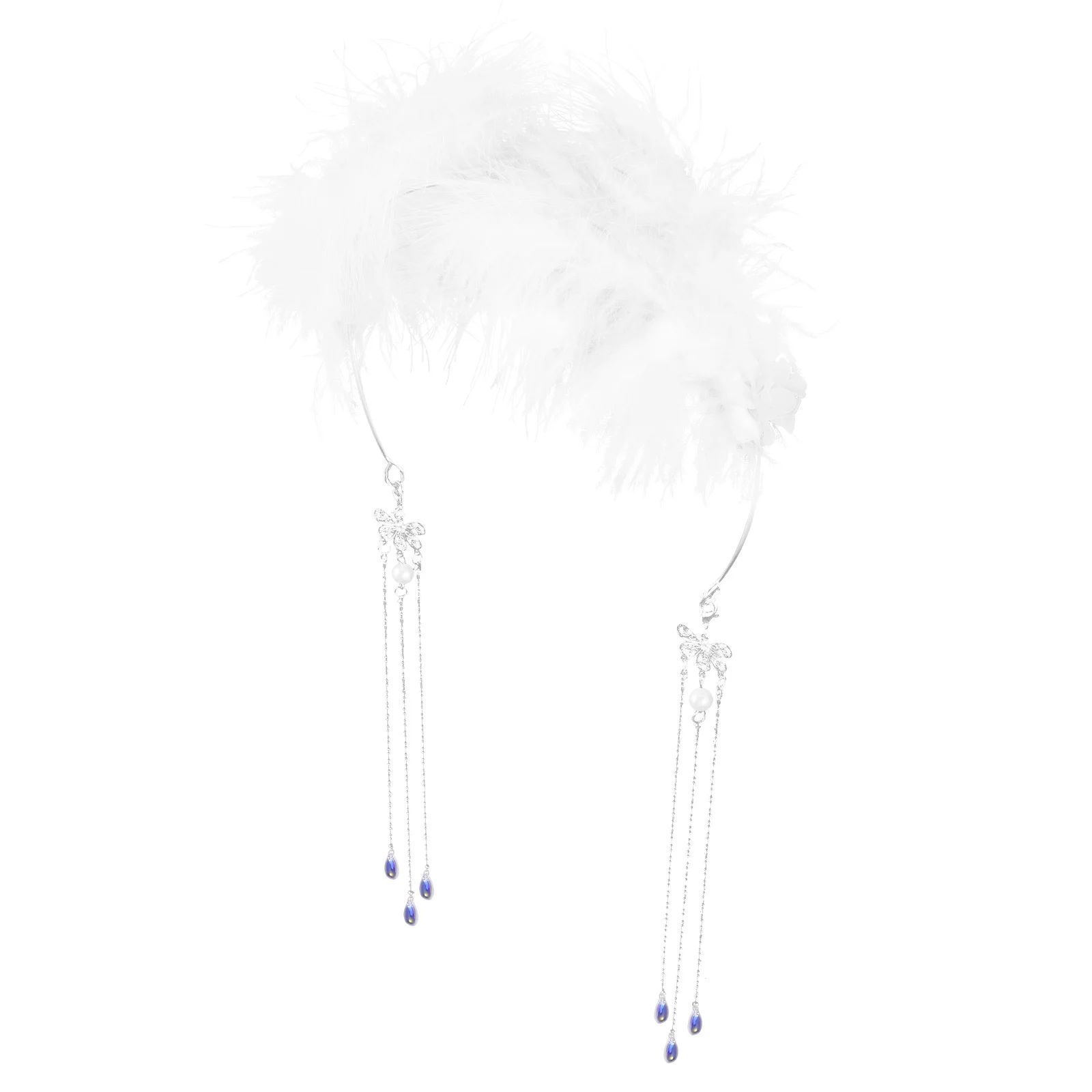 

Plume Headband Women Tassel Hair Accessory Lightweight For Birthday Cosplay Party New Year Celebration Bride