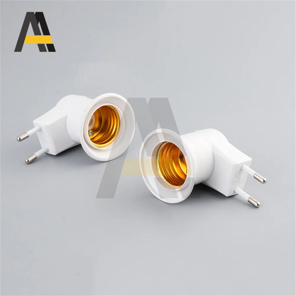 E27 220V LED Light Base Type To AC Power EU Plug Lamp Holder Bulb Adapter Converter + ON/OFF Button Switch Lamp Bases