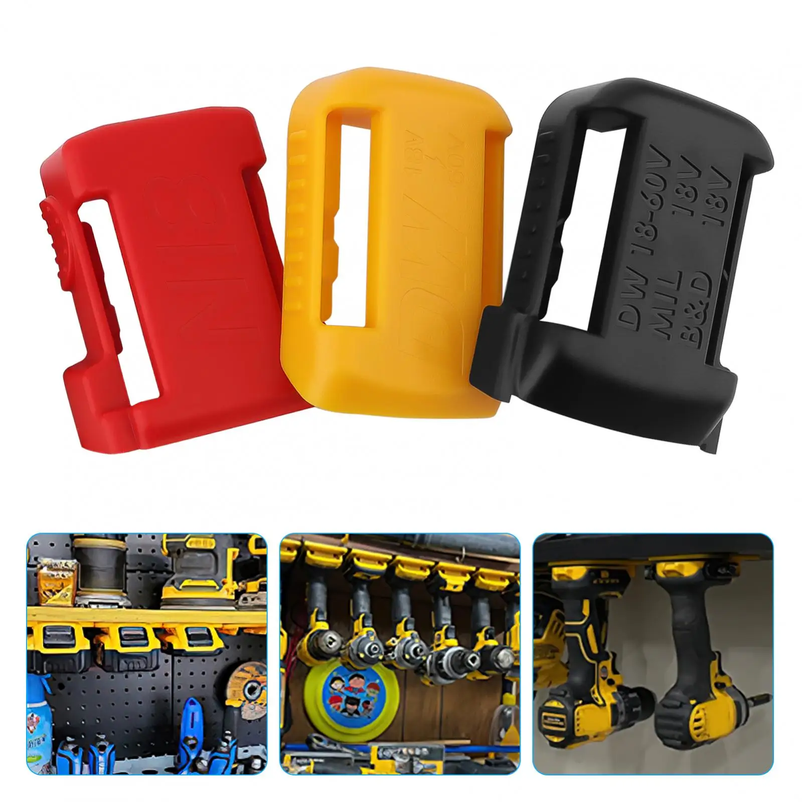 

Battery Holder Hanger Wall Mount Battery Storage Dock Fit for Milwaukee M18 De walt 20V 60V Battery Holder Storage Rack Bracket