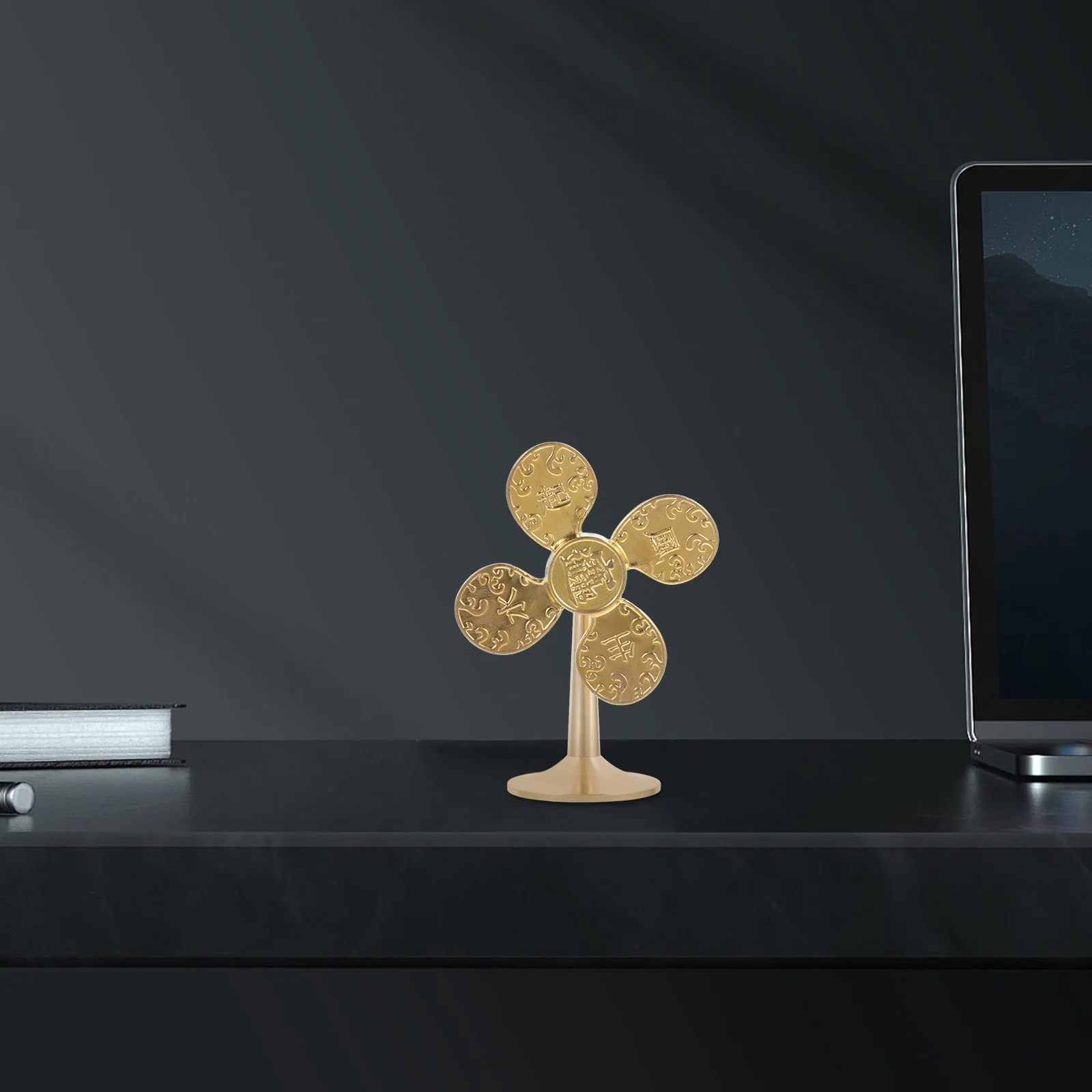 

Brass Windmill Desktop Decor Premium Craft Feng Shui Prosperity Symbol Home Ornament Gift Windmill Ornament Figurine