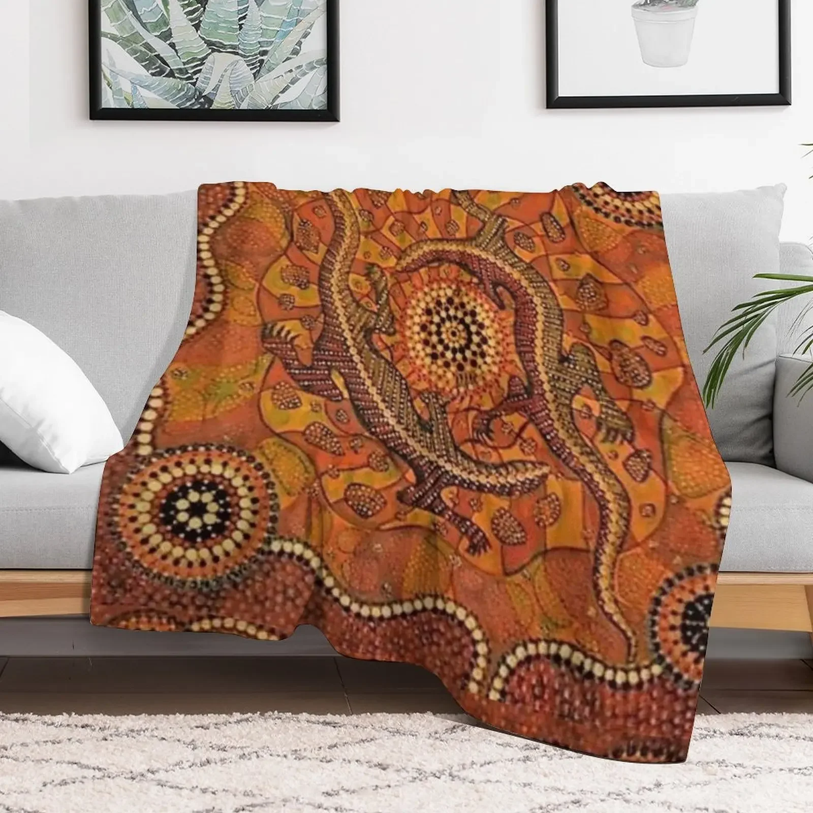 Goanna Dreaming Throw Blanket Blankets For Bed warm winter Blankets For Sofas Decorative Sofa Blankets