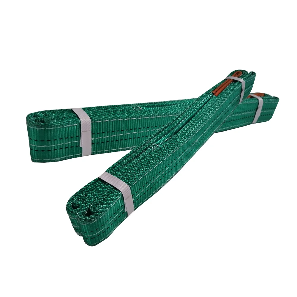 50mm 2000KG Polyester Flat Webbing Sling Belt for Lifting Steel Pipes Durable Slings Product