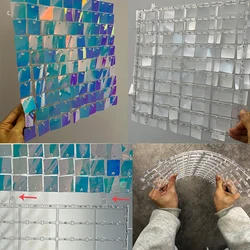 10/20pcs 3D Sequins Wall Panels Transparent Grid Background Board For Advertisement Wedding Backdrops Plate