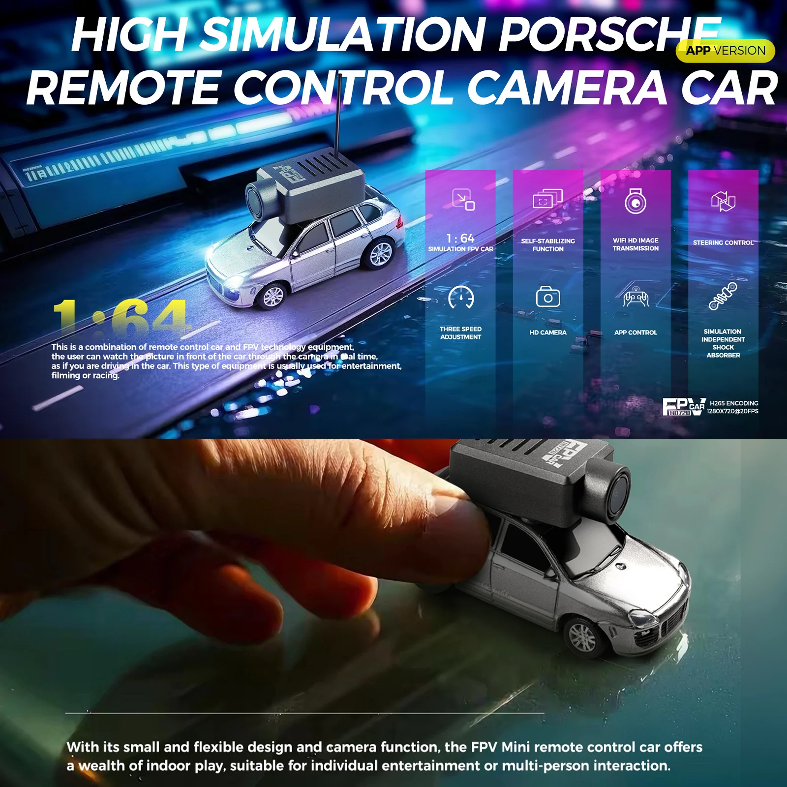 WLToys 원격 제어 자동차 장난감 카메라 기록 기능 레이싱 슈퍼 자동차 장난감 선물 어린이를위한 성인 생일 선물