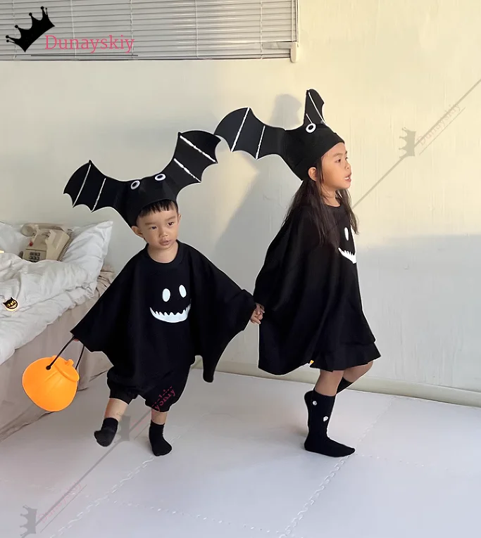 Halloween fantasma cosplay manto conjunto trajes demônio da morte disfarce adulto crianças roupas halloween estranho traje-kta-