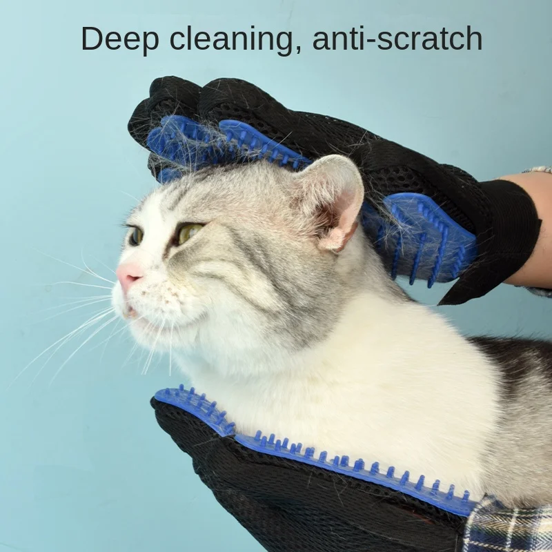 Silicone Pet Grooming Gloves, Cat Comb and Comb Gloves, Bath Dog Cleaning, Hair Removal, Dog Animal Products