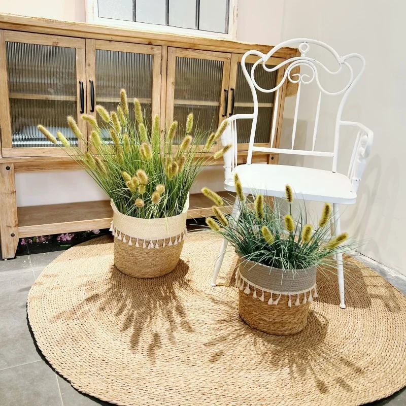 

60cm Artificial Plant Pink & Green Fake Grass Potted Garden Outdoor Living Room Wedding View Landscape Home Decor