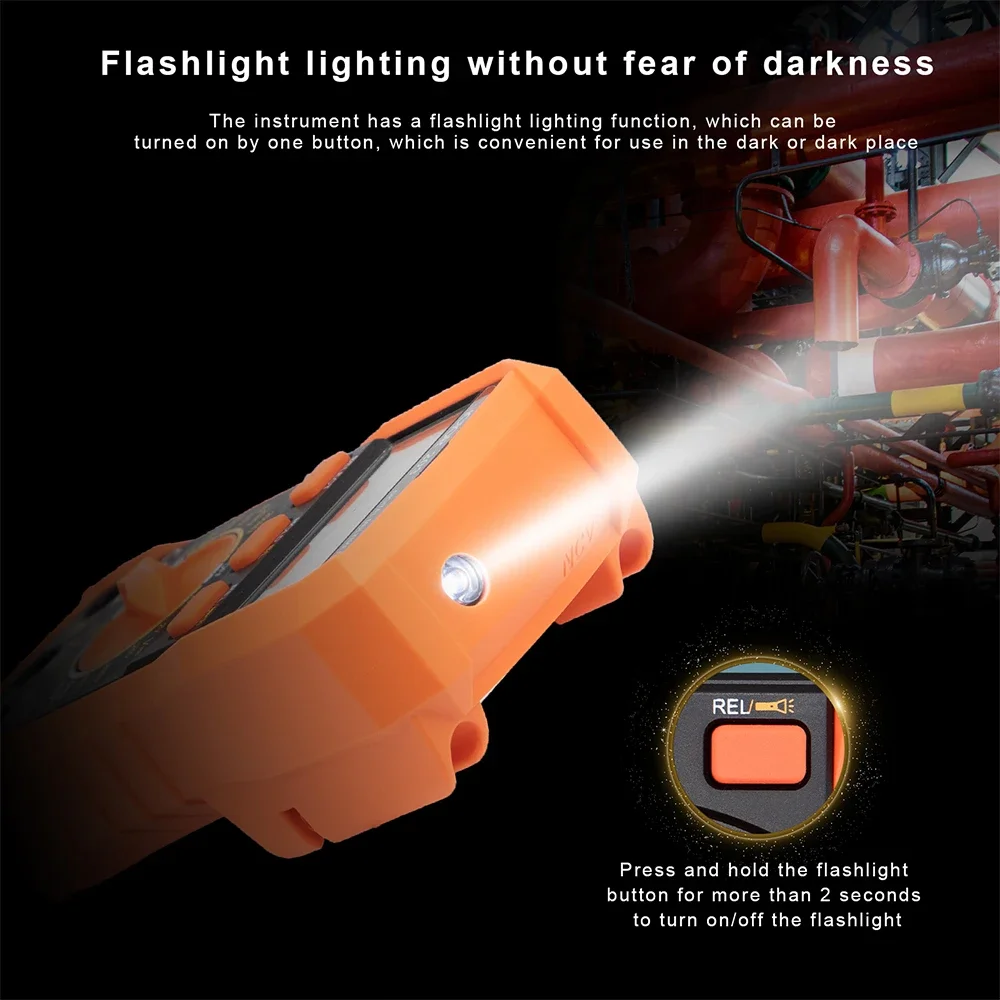 Victor Multimeter NCV 6000 Count True RMS ℃/F Auto Range Tester AC/DC Voltage Meter Flash Back Light Large LCD Screen Multimetro