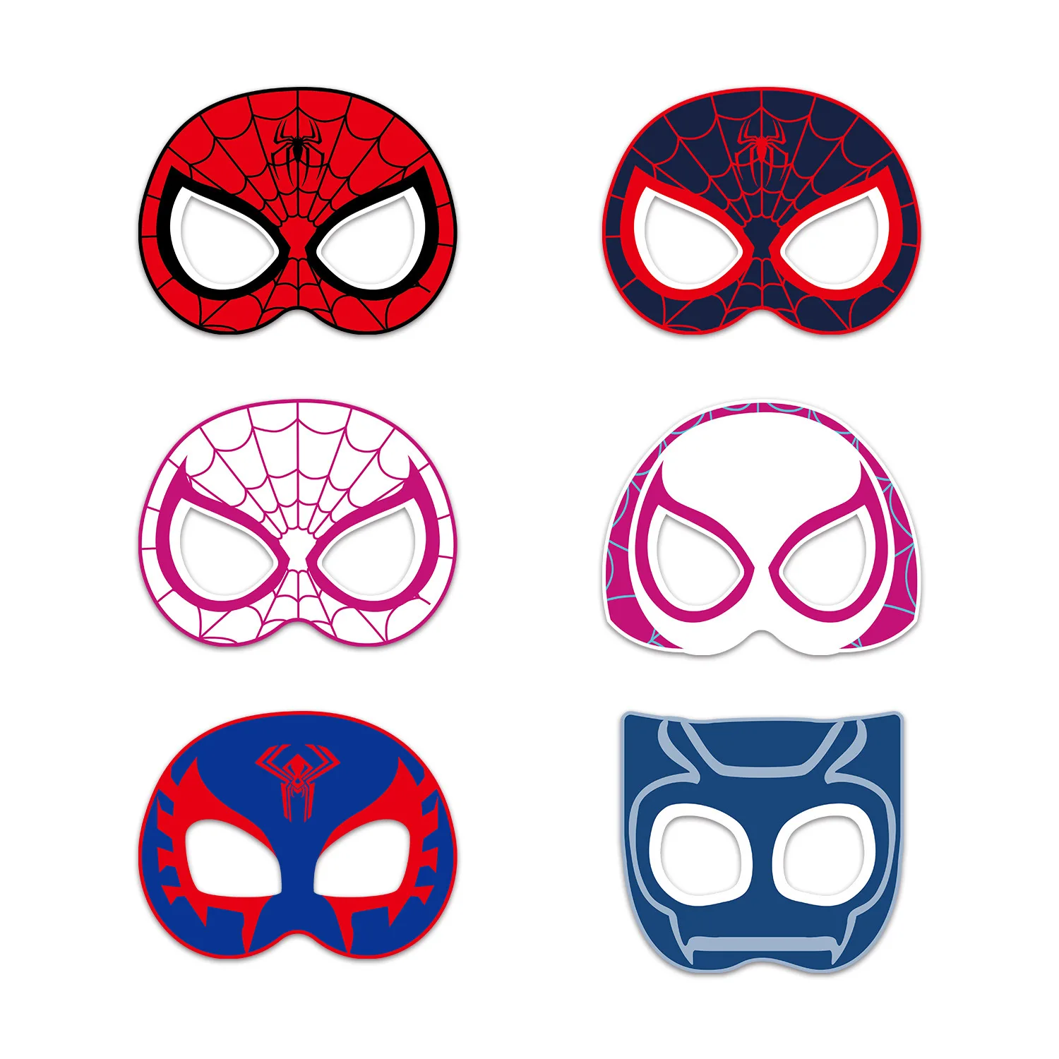 Caliente 6-12 unids/set Marvel spiderman máscaras de fiesta de cumpleaños juguete niños disfraz spiderman máscaras figura máscara niños Cosplay regalos de fiesta