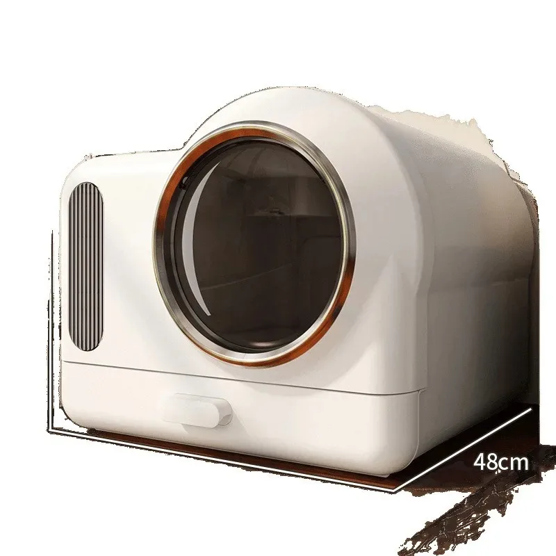 Smart Fresh Air Cat Litter Box – Auto Deodorizing, Fully Enclosed Oversized Drawer Design