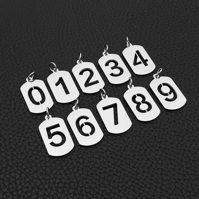 Arabic Number Stainless Steel Necklaces Basketball Football Soccer Number Ronaldo CR7 Necklaces Jewelry for Men Women Gift 50cm