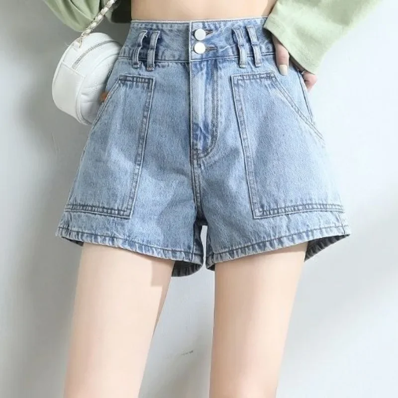 Koreanische Art hohe Taille kurze Jeans hose Frau neu in Jeans shorts für Frauen billig bieten original heiße jugendliche Outfits Design