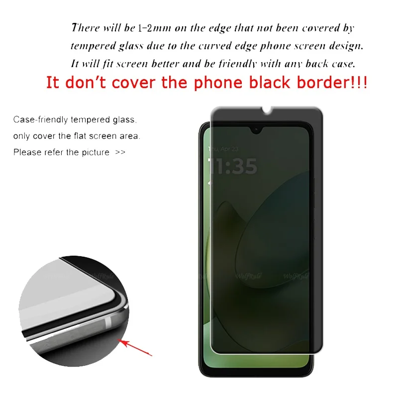 1/2/3/4 Stück für Moto G06 Glas Motorola Moto G06 gehärtetes Glas Schutzfolie Anti-Spy-Kleber Displayschutzfolie Moto G06 G 06 – Detail 1