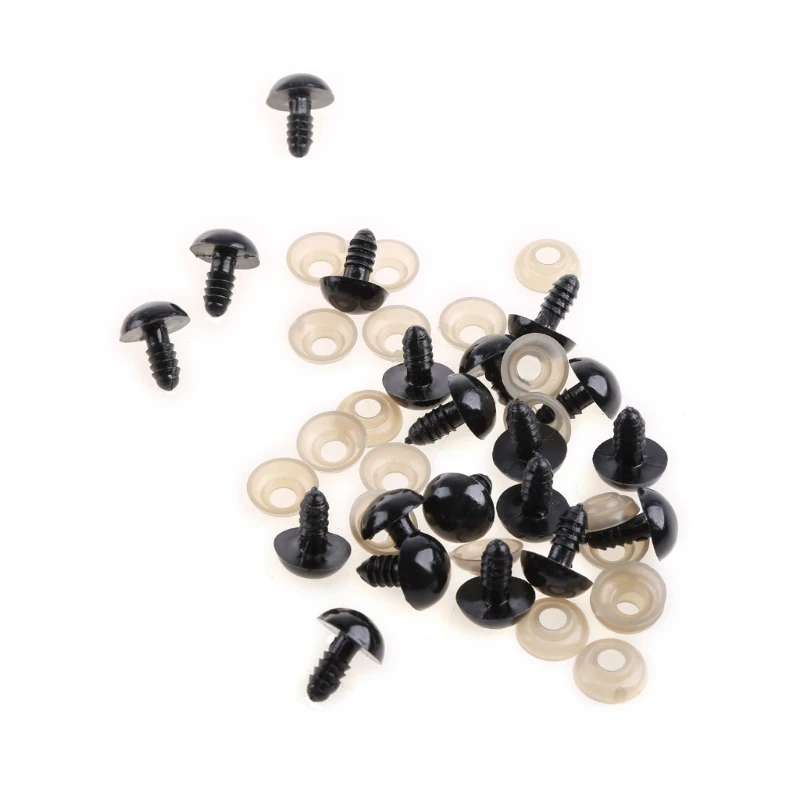 

20pcs 6-20mm Black Plastic Safety Eyes For Teddy Bear/Dolls/Toy Animal/Felting