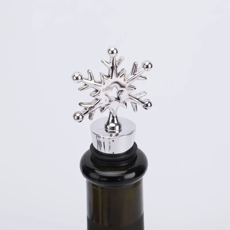 الإبداعية النبيذ سدادة الشمبانيا الطازجة حفظ ختم مثبت زجاجي ندفة الثلج تاج شكل زجاجة نبيذ مثبت زجاجي بار ديكور أدوات #3