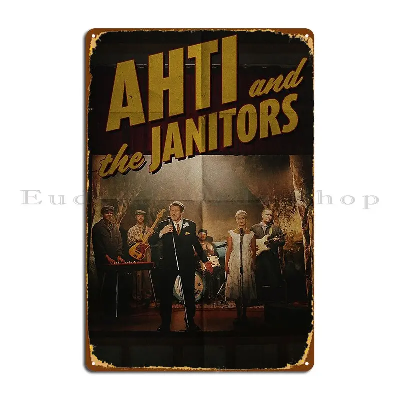 Alan Wake 2 Ahti And The Janitors Poster Nuuskavatti Metal Sign Rusty Create Party Club Decoration Printed Tin Sign Poster