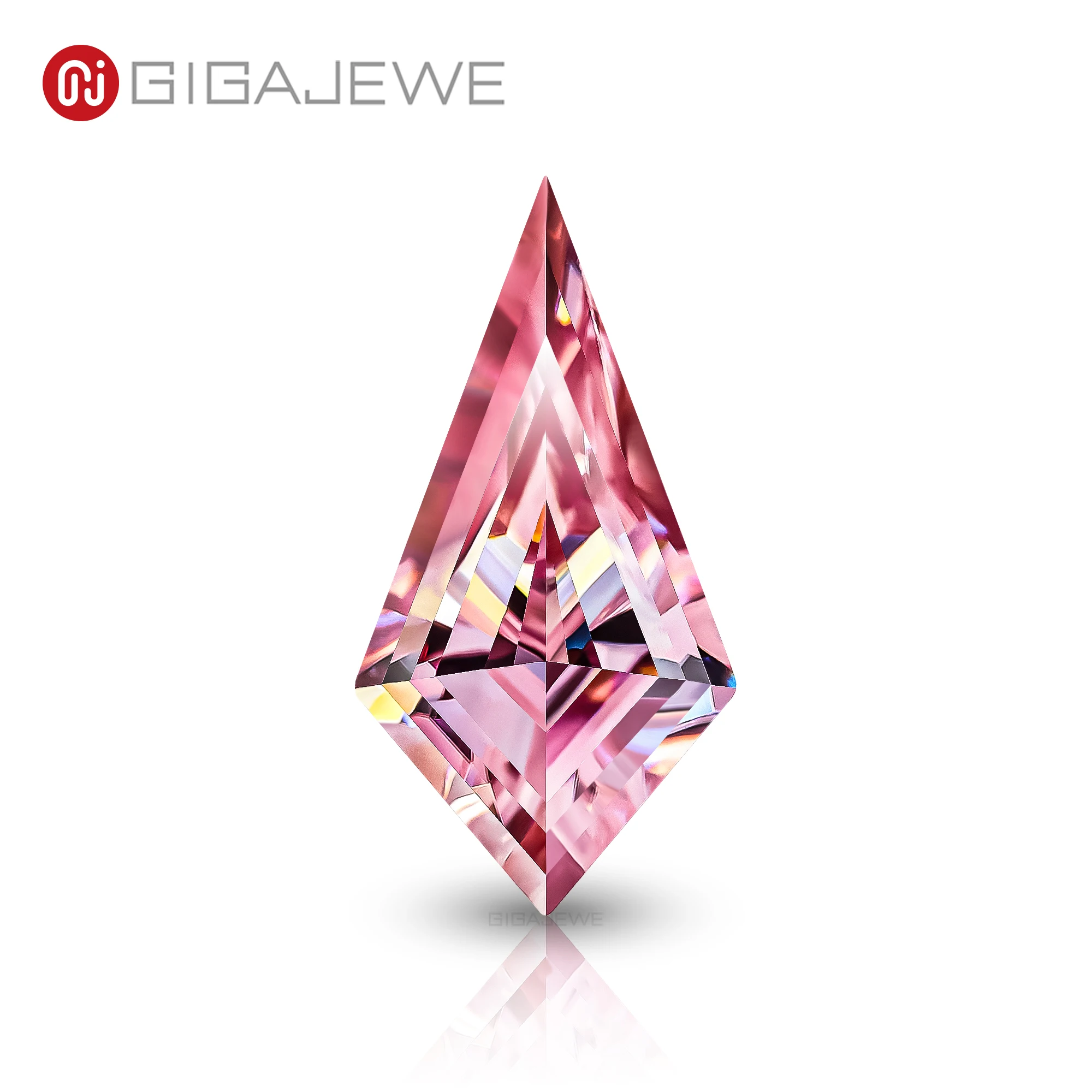 

GIGAJEWE Sakura Pink Moissanite Loose Gemstone Kite Cut Lab Diamond Alternative Stone for Ring Necklace Jewelry Making