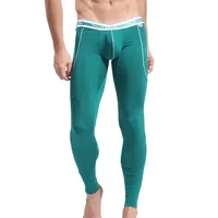 Autumn/Winter Warm Long Pants Men's Thermal Underwear Bottoms Thin Breathable Soft Slim Fit Elasticity Bulge Pouch Legging Basic