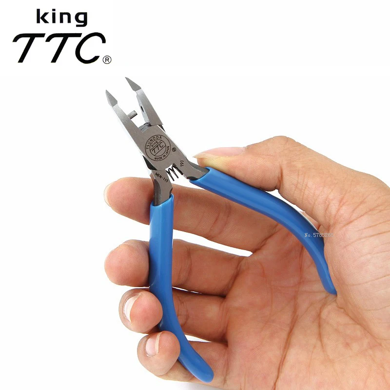 Japan TTC Kakuda Model Plastic Nozzle Cutting Pliers 5 Inch Imported Tip Diagonal Pliers 45 Degree Bevel Angle MEN-115