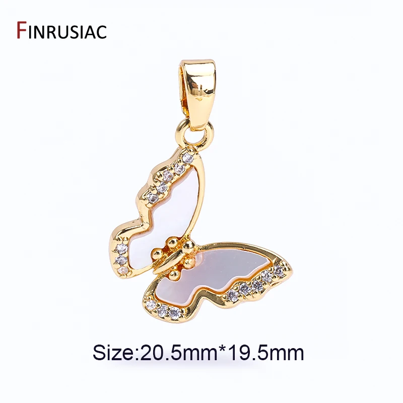 Hochwertige 18K vergoldete Messing-Herz- und Sternanhänger für die Schmuckherstellung, Muschel-Schmetterlingsanhänger für DIY-Halsketten- und Armbandherstellung. – Detail 29