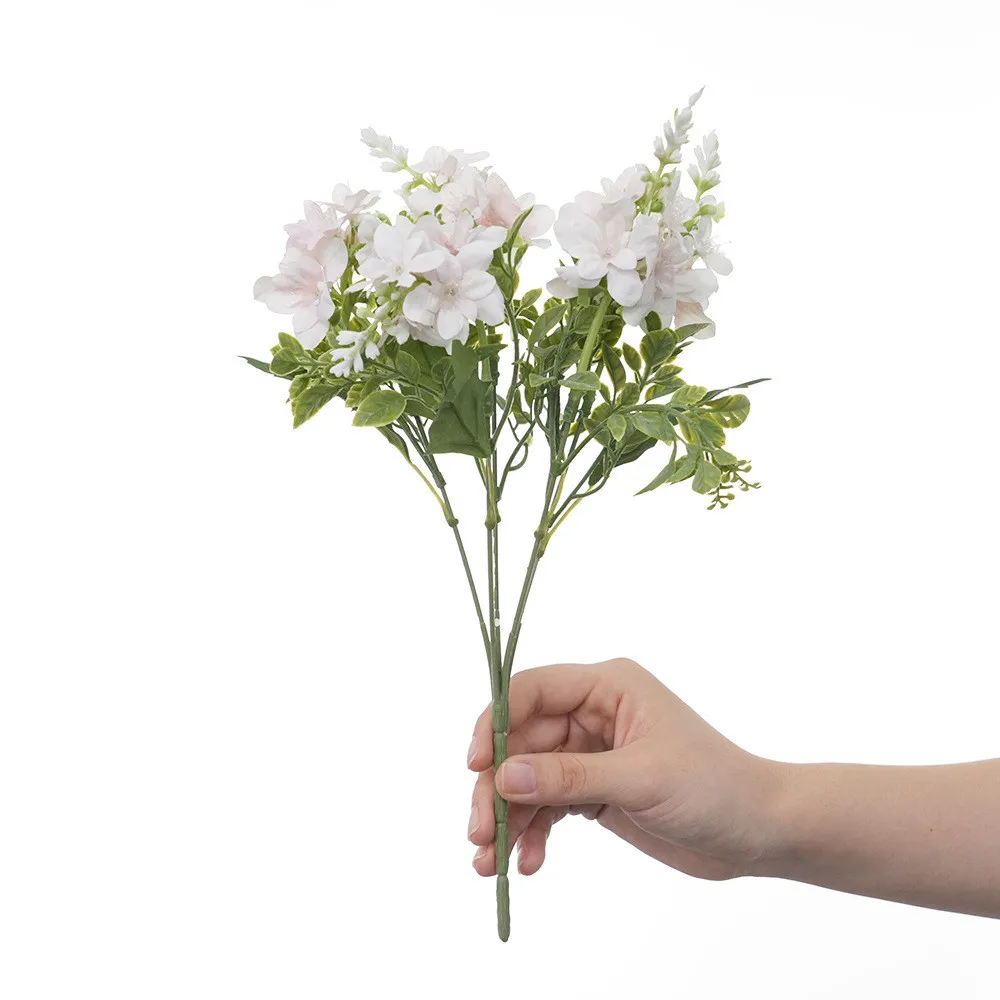 Flores Artificiales de Yucca Gloriosa de 5 Ramas, Decoraciones para Bodas, Hogar y Festivales, Corona, Ramo de Novia, Accesorio Colorido para Fotografía
