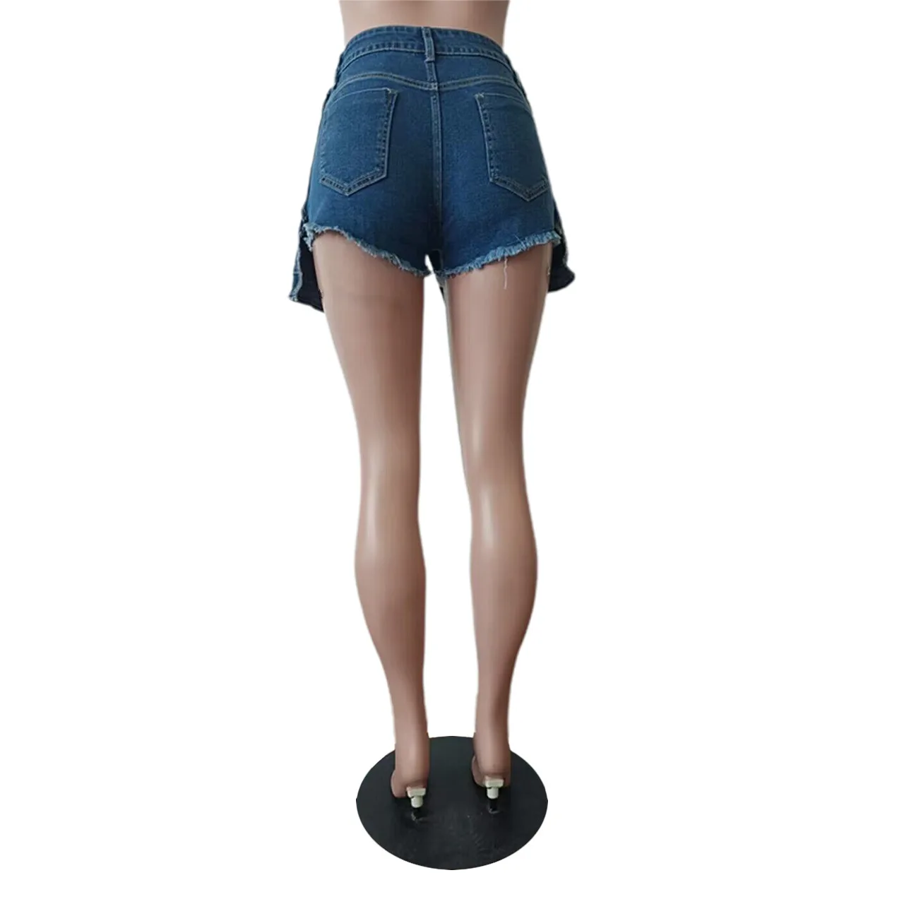 Casual Denim Shorts Pockets High Waisted Jeans Button Irregular Short Jeans Pants Streetwear Matching Y2K Summer Women Clothes