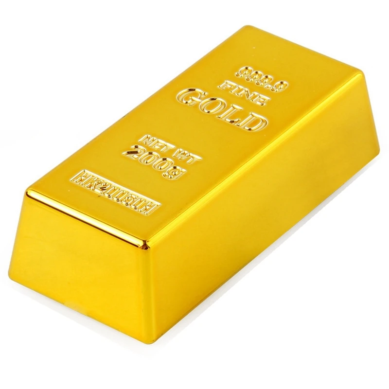 ABKO-Mattone d'oro Piccolo giocattolo con barra d'oro Piccola simulazione Ornamento di puntello cavo
