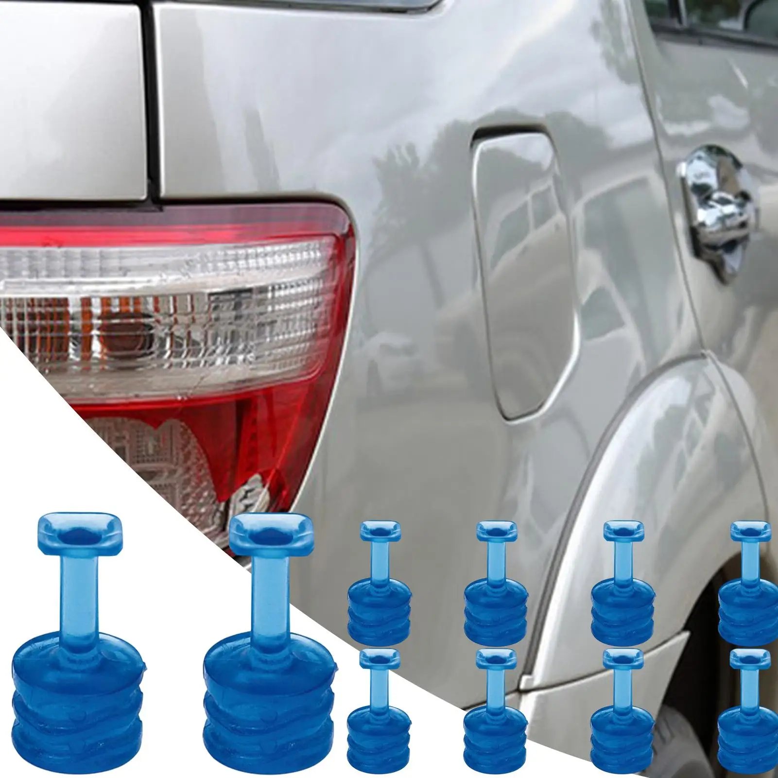 

Dent Puller Tabs Glue Tabs Dent Removal Tools 10 Piece Puller for Damage Body Automotive Spot Removal Work Vehicle Bumper