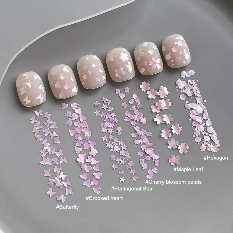 

Nail Art Sequins Irregular Mermaid Sequins Fine Sparkle Powder Thick Thin Mixed Butterfly Star Sequins Nail Decoration