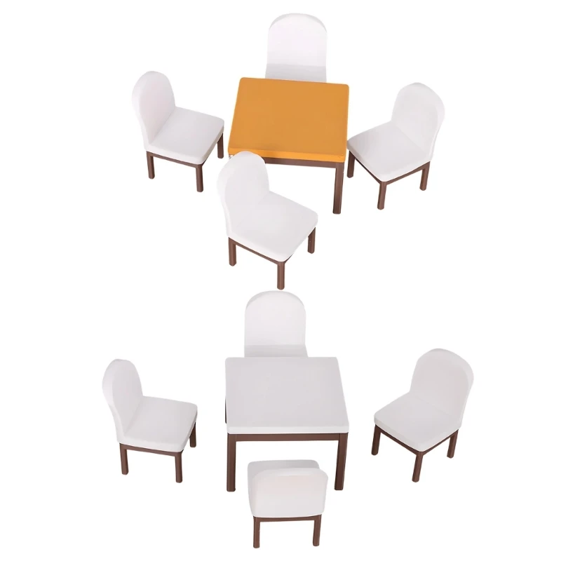 1:12 Scale Model Table And Chair Miniature Collection For Creative Play And Display Scenes 15UB