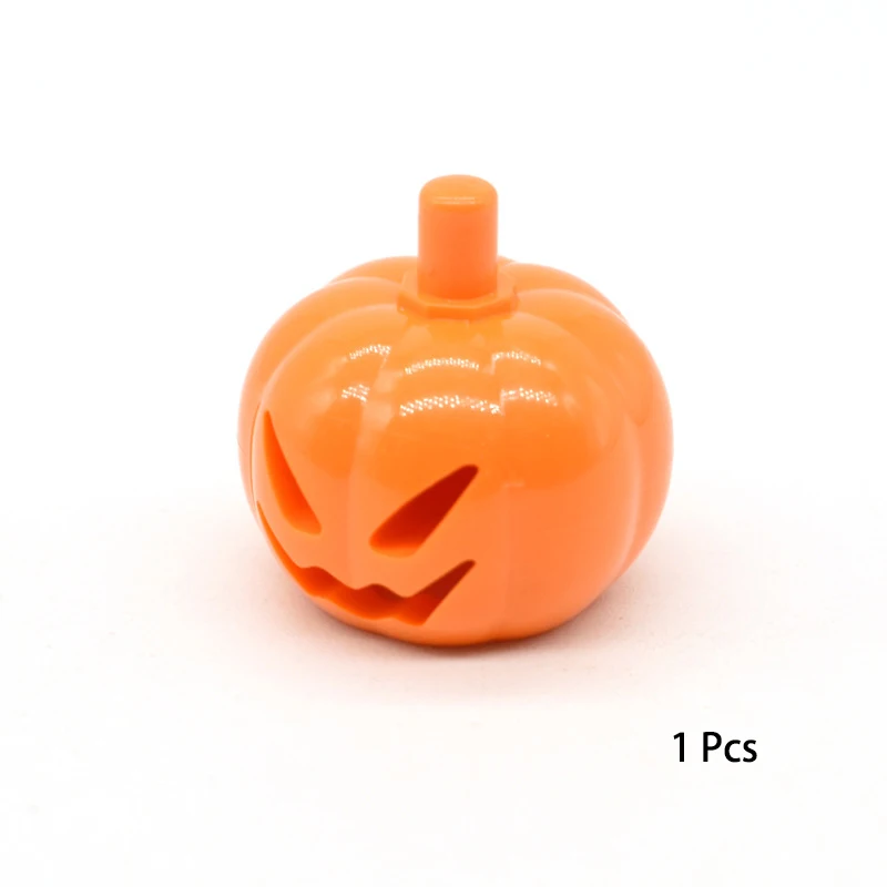 Halloween MOC Little Man Creative Headgear Building Blocks Pumpkin Head Skeleton Head Bricks Toys Kids Gift Compatible With LEGO