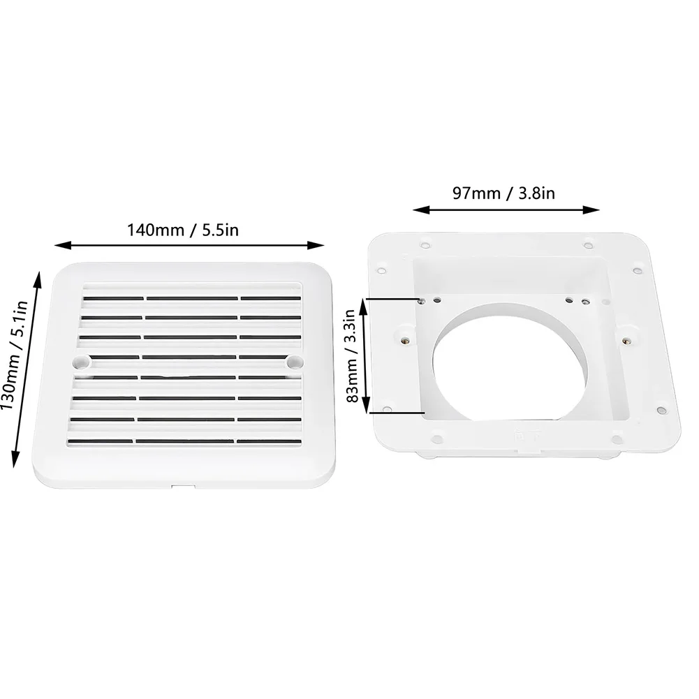 Water Resistant RV Side Vent Grille for Air Exchange in Campervans Boats Motorhomes and Trailers with Debris Protection