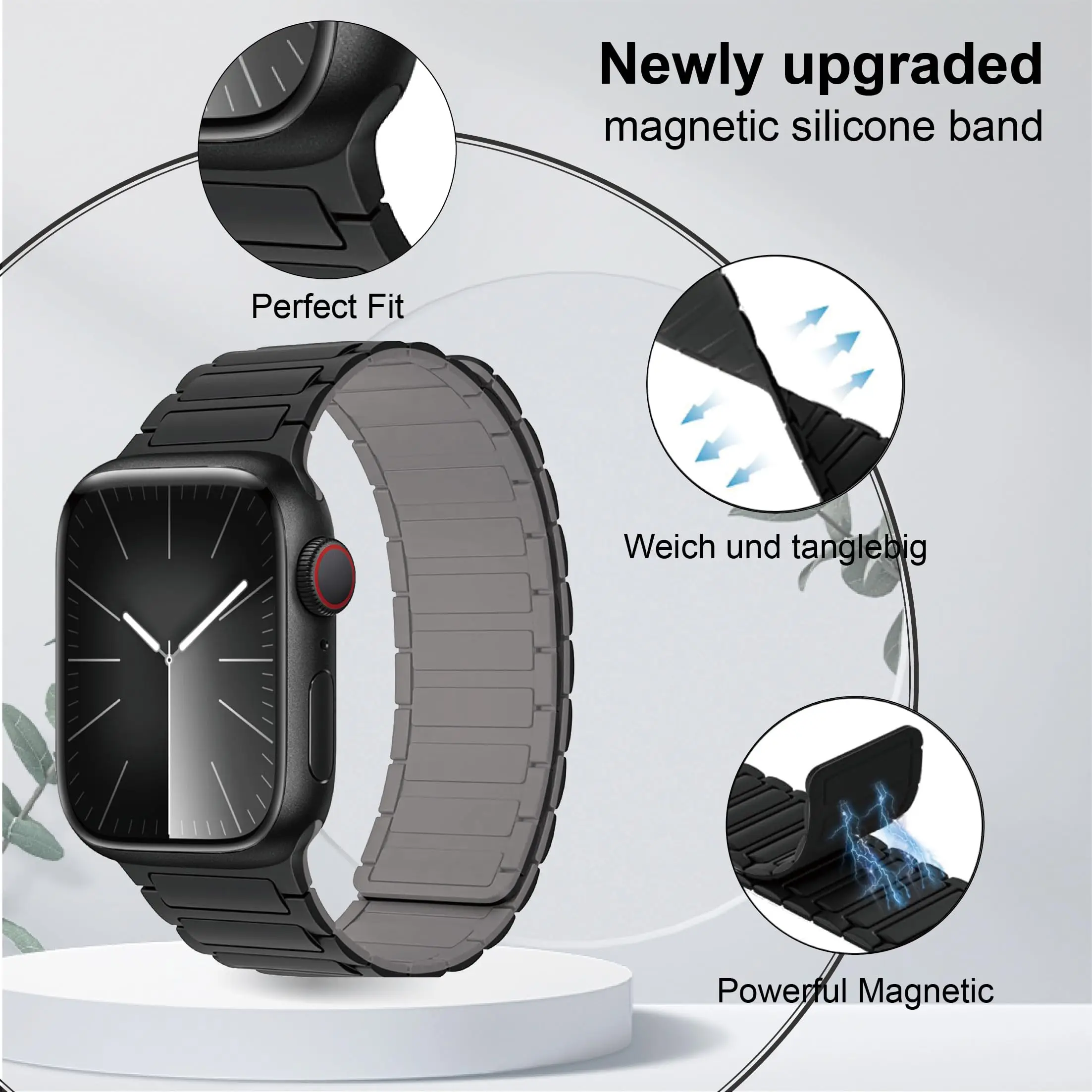 Magnetic strap for Apple Watch Band 44mm 45mm 41mm 40mm 49mm 38mm Silicone Bracelet iWatch Series ultra 2 9 8 7 6 5 4 3 SE bands