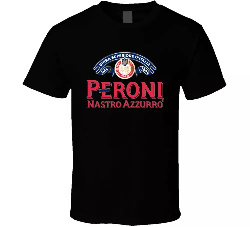 

PERONI NASTRO AZZURRO ITALIAN BEER LOGO T-SHIRT High-end Luxury Is for Both Men and Women Top Y2k
