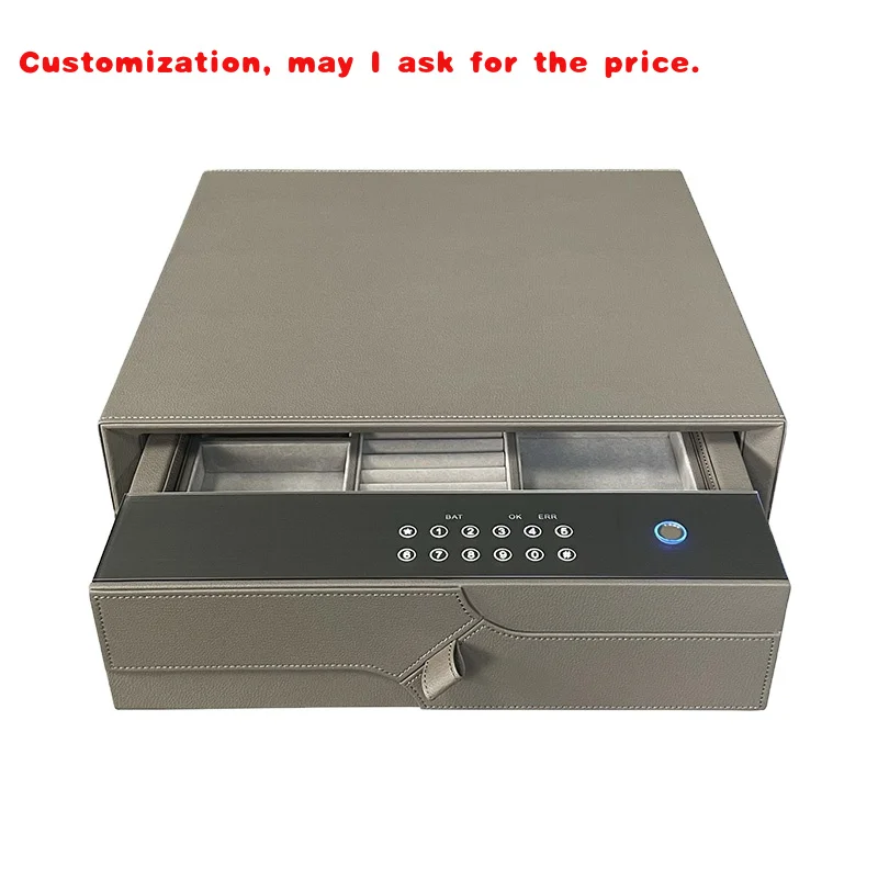 custom.All-Steel Fingerprint Password Flip Storage Box Anti-Theft Household Office Car Safe