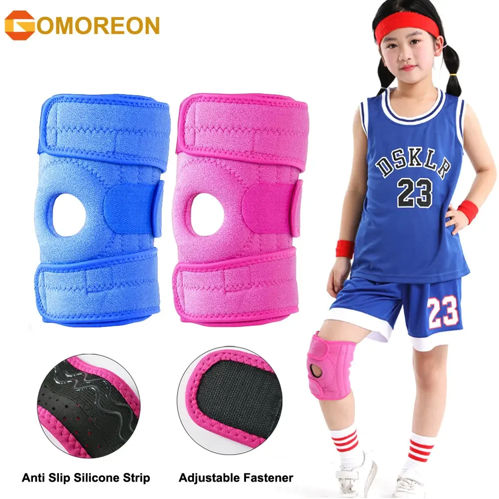 Kids Knee Brace, Open Patella Stabilizer with Adjustable Straps Knee Pads Support for Arthritis, ACL, Relieves Pain, Sports